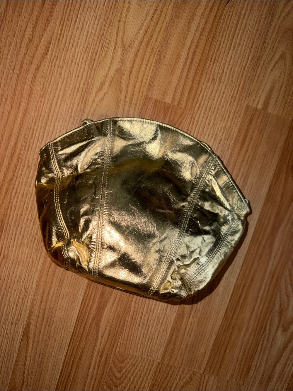 Metallic Gold Cosmetic Pouch